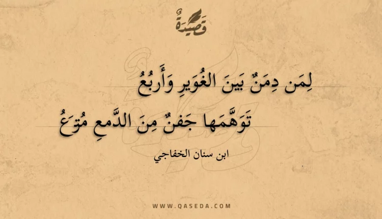 قصيدة لمن دمن بين الغوير وأربع