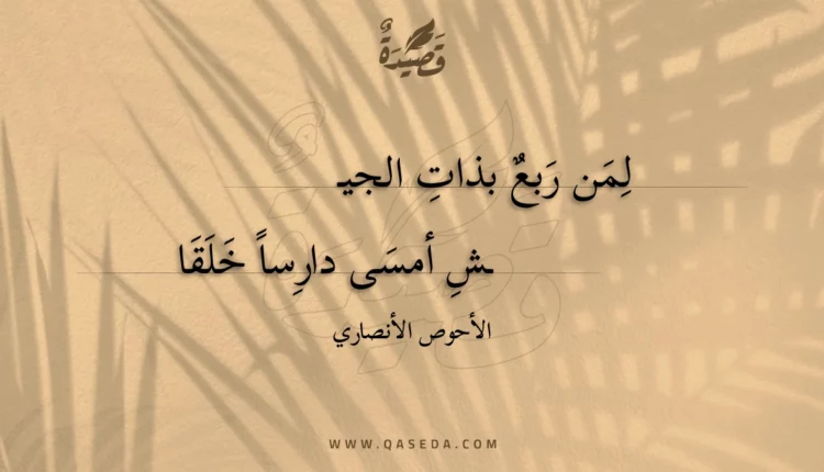قصيدة لمن ربع بذات