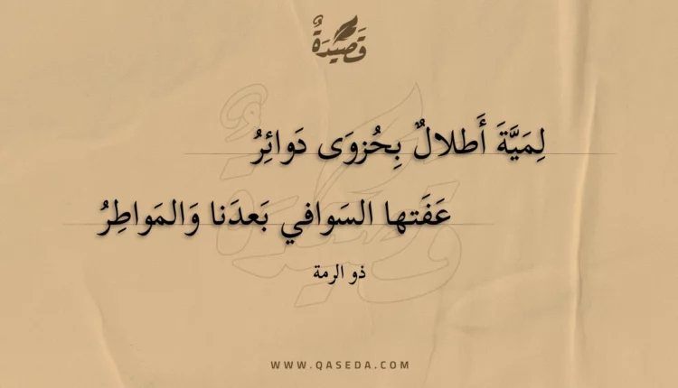قصيدة لمية أطلال بحزوى دوائر