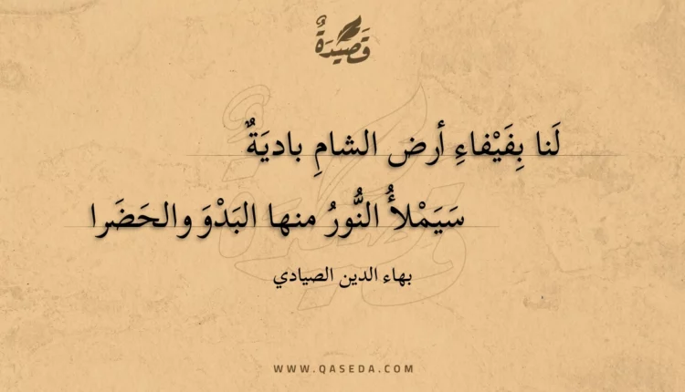قصيدة لنا بفيفاء أرض الشام بادية