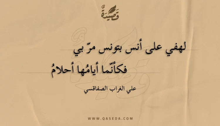 قصيدة لهفي على أنس بتونس مر بي