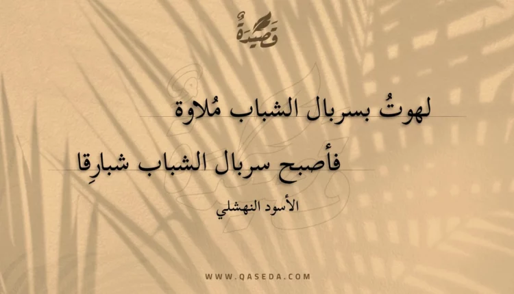 قصيدة لهوتُ بسربال الشباب مُلاوة