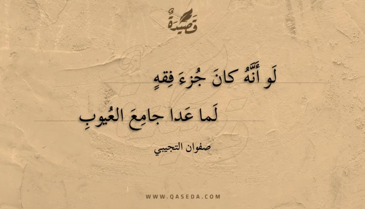 قصيدة لو أنه كان جزء فقه