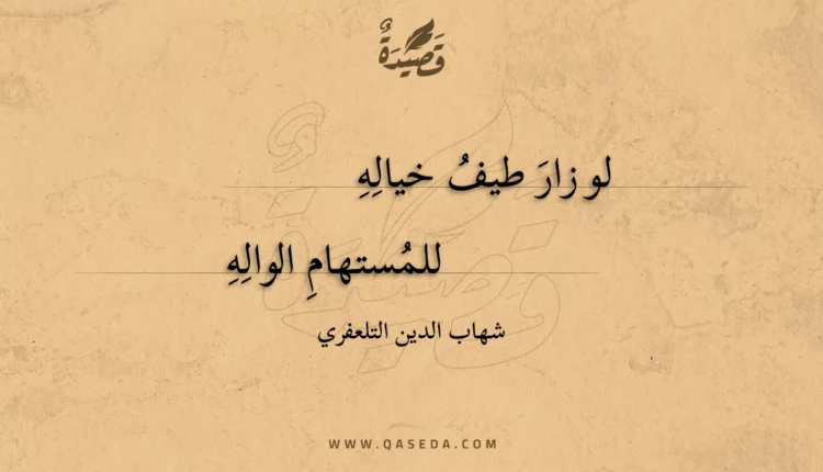 قصيدة لو زار طيف خياله