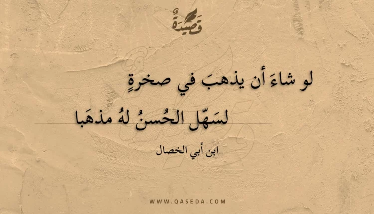 قصيدة لو شاء أن يذهب في صخرة
