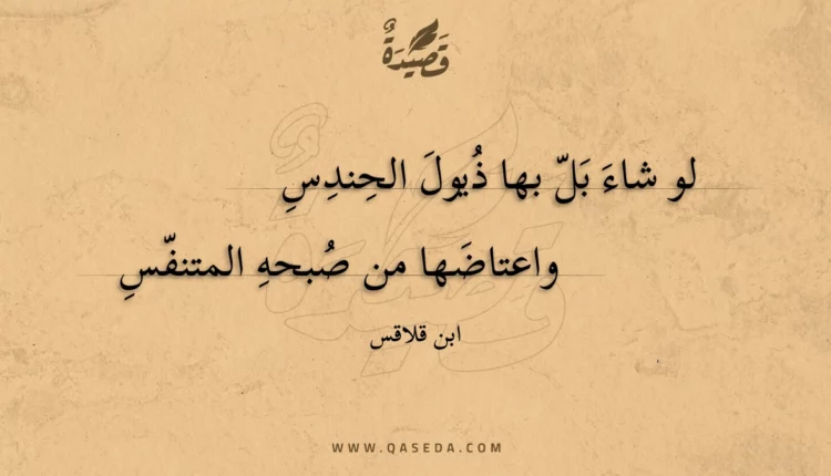 قصيدة لو شاء بل بها ذيول الحندس