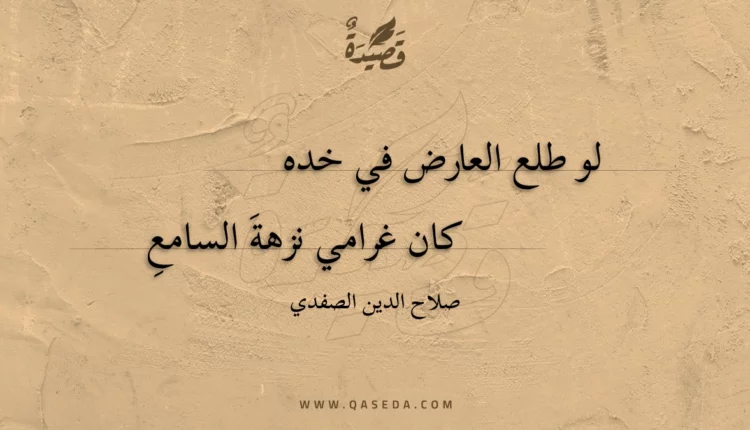 قصيدة لو طلع العارض في خده