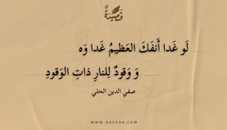 قصيدة لو غدا أنفك العظيم غدا وه