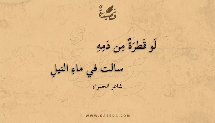 قصيدة لو قطرة من دمه