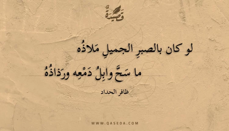 قصيدة لو كان بالصبر الجميل ملاذه