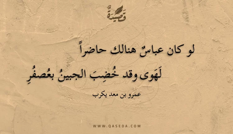 قصيدة لو كان عباس هنالك حاضرا