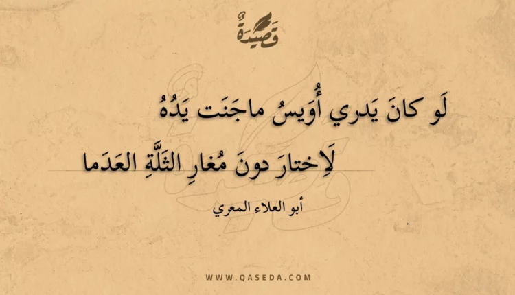 قصيدة لو كان يدري أويس ماجنت يده
