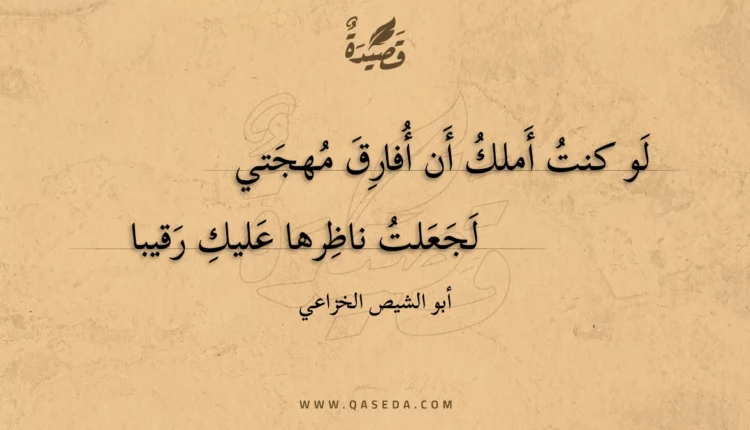 قصيدة لو كنت أملك أن أفارق مهجتي