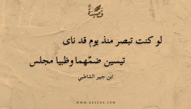 قصيدة لو كنت تبصر منذ يوم قد ناى