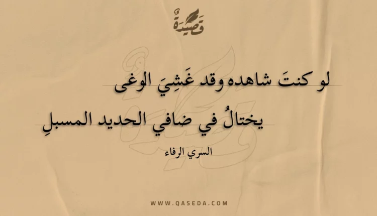 قصيدة لو كنت شاهده وقد غشي الوغى