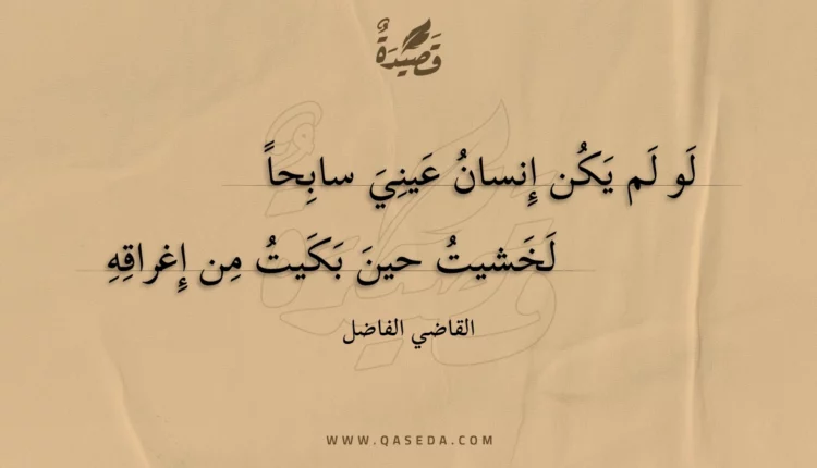 قصيدة لو لم يكن إنسان عيني سابحا