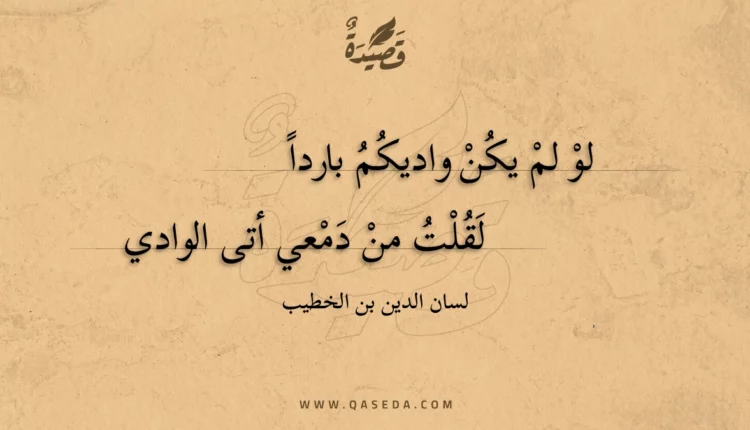 قصيدة لو لم يكن واديكم باردا