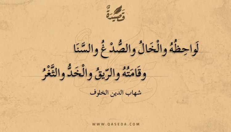 قصيدة لواحظه والخال والصدغ والسنا