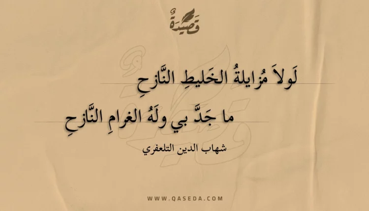 قصيدة لولا مزايلة الخليط النازح