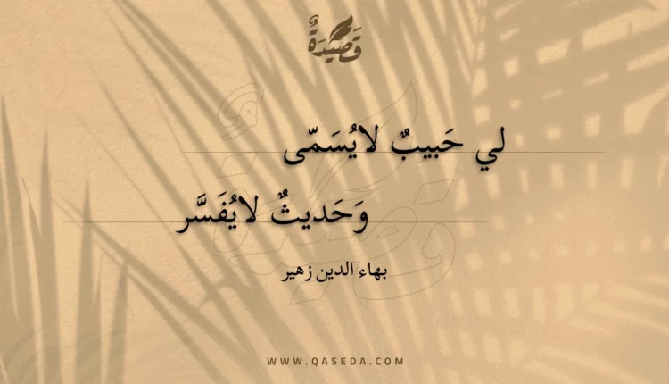 قصيدة لي حبيب لايسمى