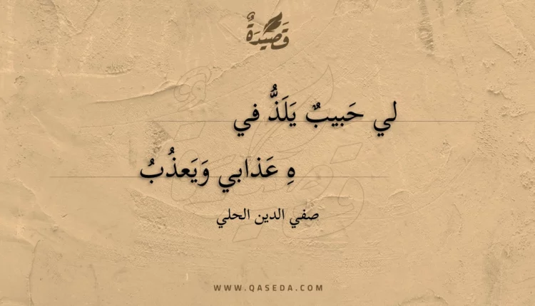 قصيدة لي حبيب يلذ فيه