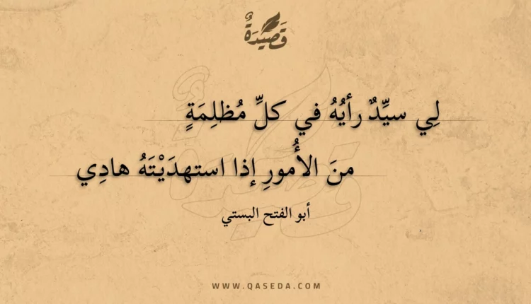 قصيدة لي سيد رأيه في كل مظلمة