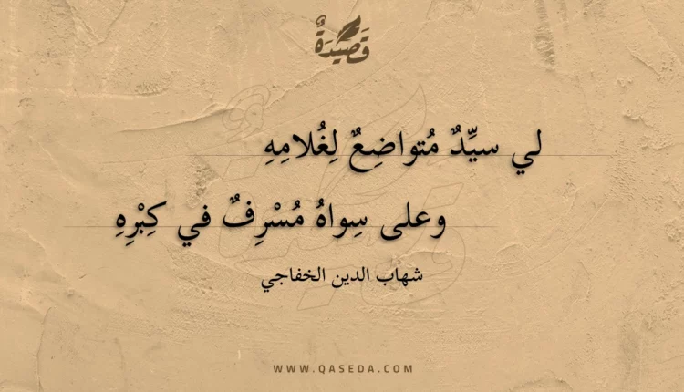 قصيدة لي سيد متواضع لغلامه
