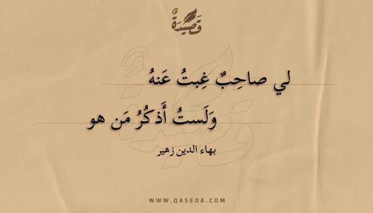 قصيدة لي صاحب غبت عنه