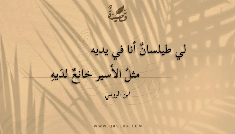 قصيدة لي طيلسان أنا في يديه