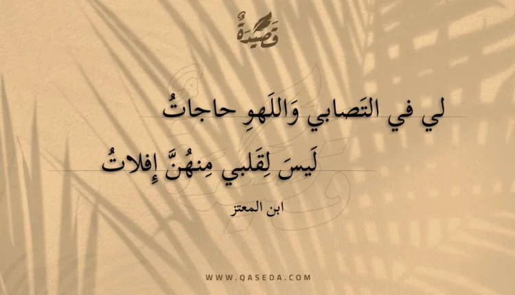 قصيدة لي في التصابي واللهو حاجات