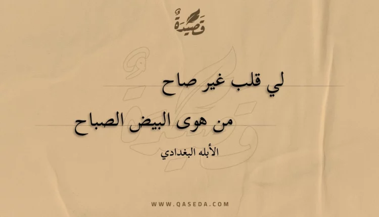 قصيدة لي قلب غير صاح