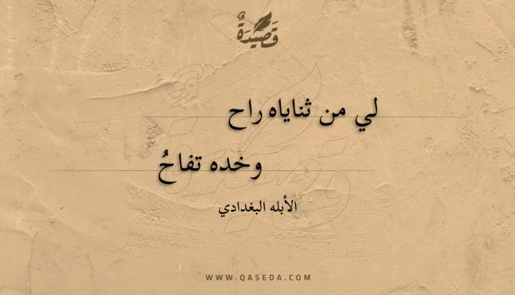 قصيدة لي من ثناياه راح