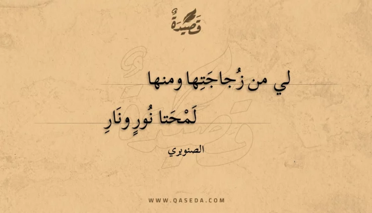 قصيدة لي من زجاجتها ومنها