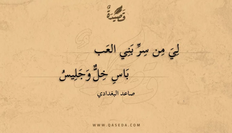 قصيدة لي من سر بني العب