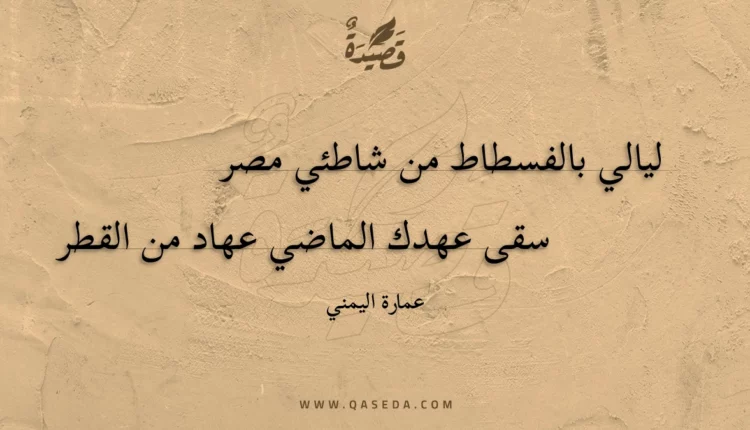 قصيدة ليالي بالفسطاط من شاطئي مصر