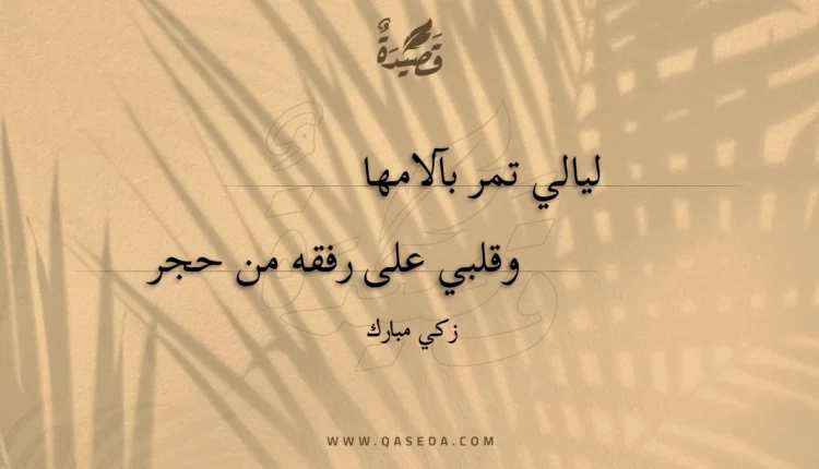 قصيدة ليالي تمر بآلامها