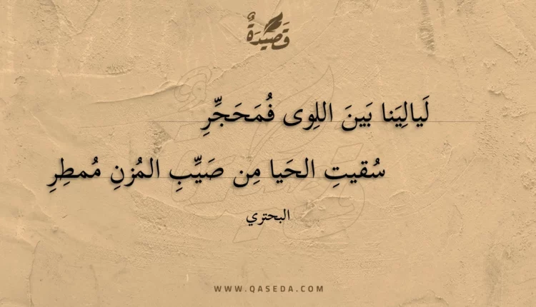 قصيدة ليالينا بين اللوى فمحجر