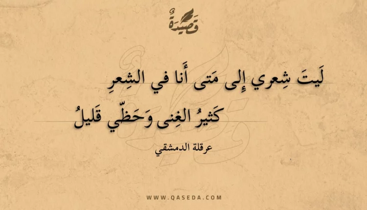 قصيدة ليت شعري إلى متى أنا في الشعر
