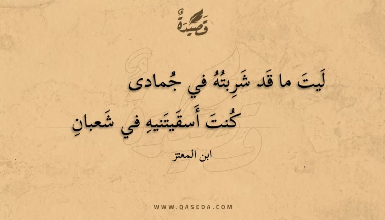 قصيدة ليت ما قد شربته في جمادى