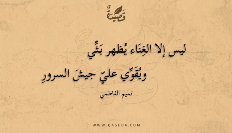 قصيدة ليس إلا الغناء يظهر بثي