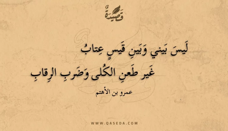 قصيدة ليس بيني وبين قيس عتاب