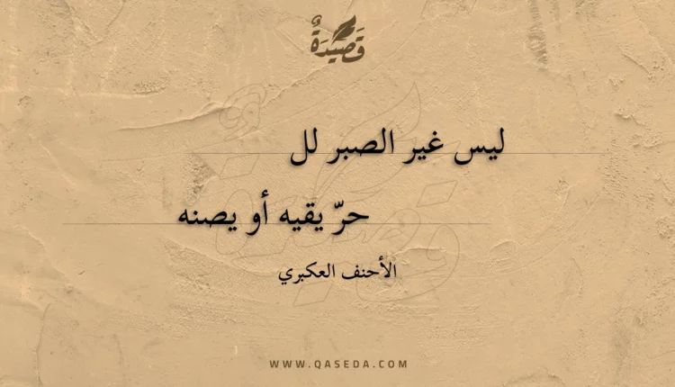 قصيدة ليس غير الصبر للحر