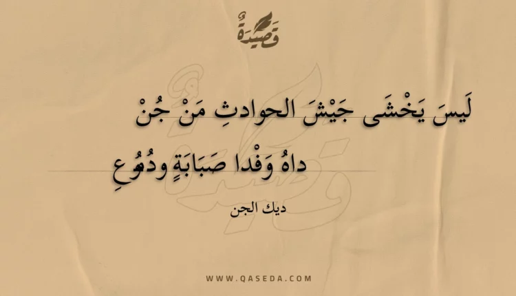 قصيدة ليس يخشى جيش الحوادث من جن