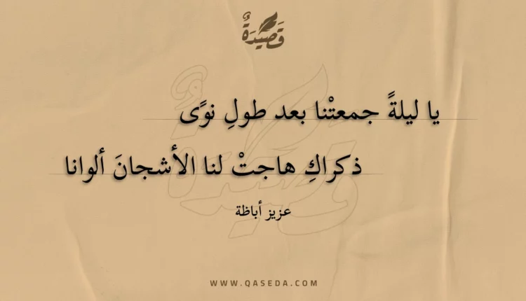 قصيدة ليلة و ليلة