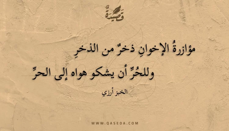 قصيدة مؤازرة الإخوان ذخر من الذخر