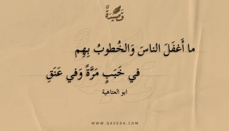 قصيدة ما أغفل الناس والخطوب بهم