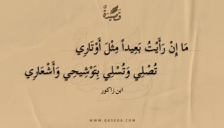 قصيدة ما إن رأيت بعيدا مثل أوتاري