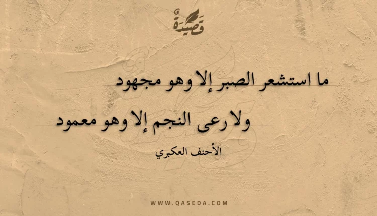 قصيدة ما استشعر الصبر إلا وهو مجهود