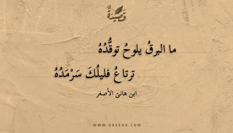 قصيدة ما البرق يلوح توقده