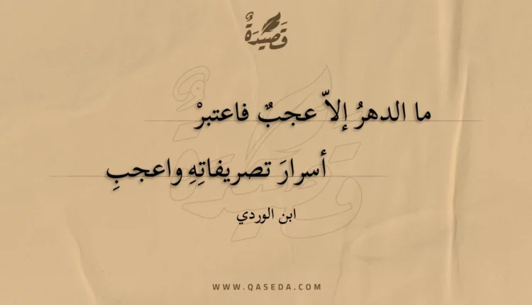 قصيدة ما الدهر إلا عجب فاعتبر